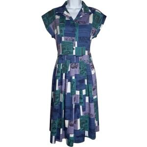 Dollz & Dames Retro 50s Rockabilly Patchwork Shirtwaist Dress NWT Women’s Size 6